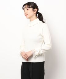 axes femme POETIQUE | 袖レースデザインニットＰＯ(ニット/セーター)