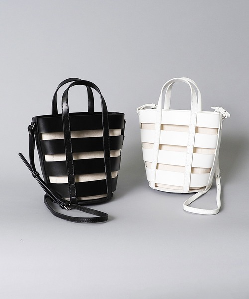 YAHKI(ヤーキ)の「【 YAHKI / ヤーキ 】 W FACE LEATHER SHOULDER / レザーショルダーバッグ(ショルダーバッグ・レディース・ホワイト/ブラック・FREE)」の17枚目の写真