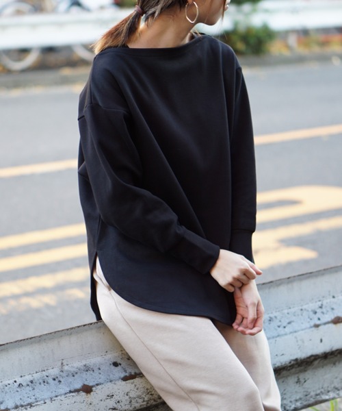 made in standard （メイドインスタンダード）の「MADE IN STANDARD/メイドインスタンダード SET-UP TOPS（Tシャツ/カットソー・レディース・ベージュ/ブラック・ONE SIZE）」の4枚目の写真