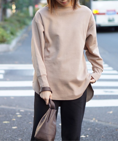 made in standard （メイドインスタンダード）の「MADE IN STANDARD/メイドインスタンダード SET-UP TOPS（Tシャツ/カットソー・レディース・ベージュ/ブラック・ONE SIZE）」の12枚目の写真