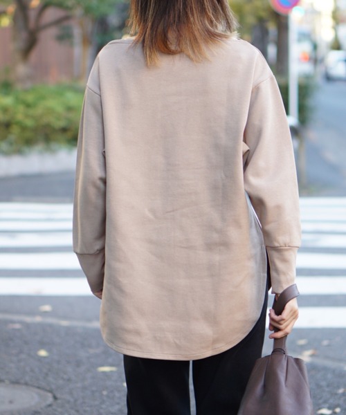 made in standard （メイドインスタンダード）の「MADE IN STANDARD/メイドインスタンダード SET-UP TOPS（Tシャツ/カットソー・レディース・ベージュ/ブラック・ONE SIZE）」の10枚目の写真