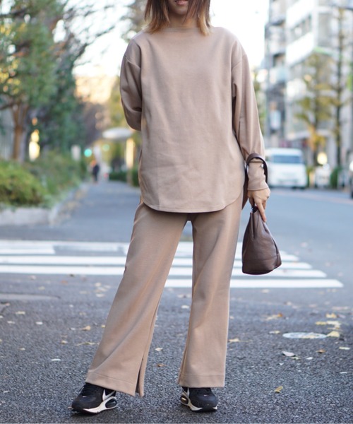 made in standard （メイドインスタンダード）の「MADE IN STANDARD/メイドインスタンダード SET-UP TOPS（Tシャツ/カットソー・レディース・ベージュ/ブラック・ONE SIZE）」の9枚目の写真