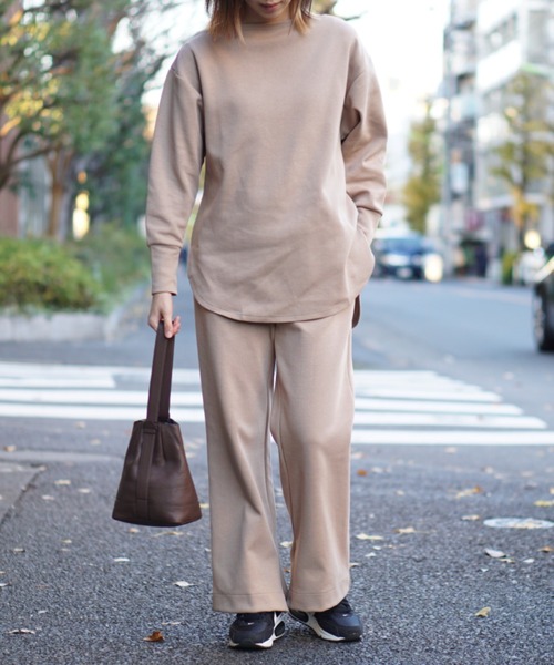 made in standard （メイドインスタンダード）の「MADE IN STANDARD/メイドインスタンダード SET-UP TOPS（Tシャツ/カットソー・レディース・ベージュ/ブラック・ONE SIZE）」の8枚目の写真