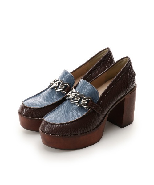 REDYAZEL(レディアゼル)の「ビット付き厚底ローファー(パンプス・レディース・ベージュ/ブルー・SMALL/MEDIUM)」の15枚目の写真