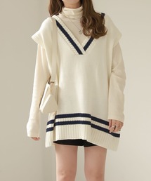 Heather | ラインニットベスト　267087(ベスト)