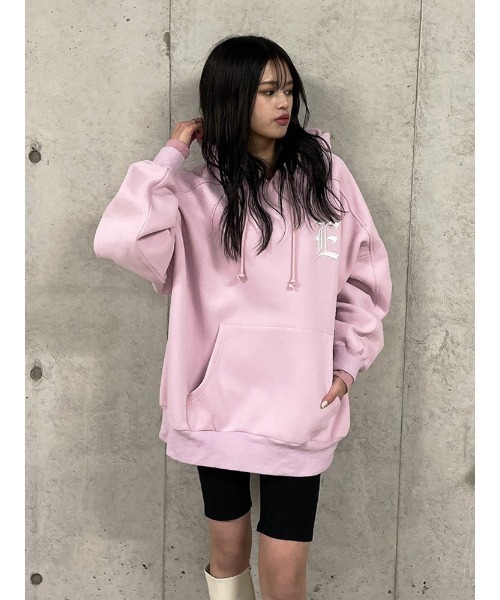 ENVYM（アンビー）の「オーバールーズロゴＰＯ（Tシャツ/カットソー・レディース・ホワイト/ブラック/ベージュ/ピンク・FREE）」の11枚目の写真