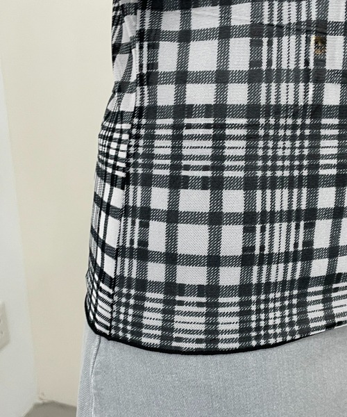 CAPRICIEUX LE'MAGE（カプリシューレマージュ）の「【AgAwd/アガウド】シアーチェックハイネックTシャツ（Tシャツ/カットソー・レディース・ブラック/ブラウン・FREE）」の19枚目の写真