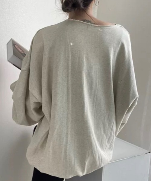 sakishimatokyo(サキシマトーキョー)の「レースアッププルオーバー(Tシャツ/カットソー・レディース・ブラック/グレー・FREE)」の3枚目の写真