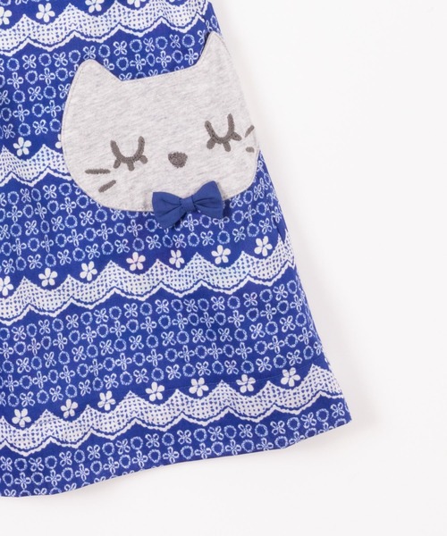 KP（ケーピー）の「おさんぽプリントとレースプリントのリバーシブルジャンパースカート(110-130cm)（ジャンパースカート・キッズ・オフホワイト/ピンク・110cm/120cm/130cm）」の6枚目の写真