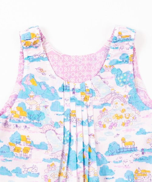 KP（ケーピー）の「おさんぽプリントとレースプリントのリバーシブルジャンパースカート(110-130cm)（ジャンパースカート・キッズ・オフホワイト/ピンク・110cm/120cm/130cm）」の7枚目の写真