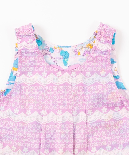 KP（ケーピー）の「おさんぽプリントとレースプリントのリバーシブルジャンパースカート(110-130cm)（ジャンパースカート・キッズ・オフホワイト/ピンク・110cm/120cm/130cm）」の10枚目の写真
