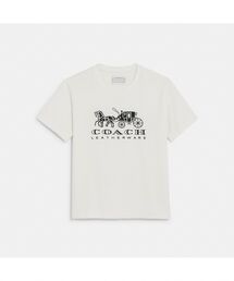 エバーグリーン ホース アンド キャリッジ Tシャツ オーガニック コットン COACH（コーチ）の「エバーグリーン ホース アンド キャリッジ T