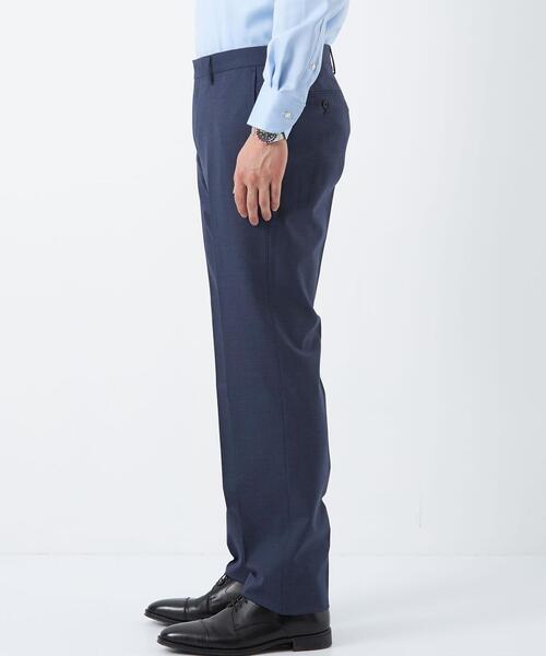 green label relaxing（グリーンレーベルリラクシング）の「＜DRAGO（ドラゴ）＞トロ無地 HX ノープリーツ スーツパンツ（スーツパンツ・メンズ・ダークブラウン/ロイヤルブルー・76ｃｍ/80ｃｍ/84ｃｍ/88ｃｍ/92cm/72cm）」の3枚目の写真
