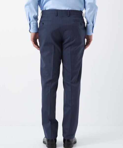 green label relaxing（グリーンレーベルリラクシング）の「＜DRAGO（ドラゴ）＞トロ無地 HX ノープリーツ スーツパンツ（スーツパンツ・メンズ・ダークブラウン/ロイヤルブルー・76ｃｍ/80ｃｍ/84ｃｍ/88ｃｍ/92cm/72cm）」の4枚目の写真