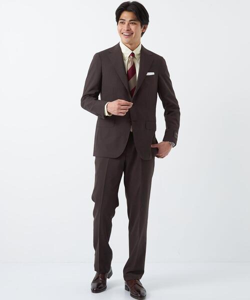 green label relaxing（グリーンレーベルリラクシング）の「＜DRAGO（ドラゴ）＞トロ無地 HX ノープリーツ スーツパンツ（スーツパンツ・メンズ・ダークブラウン/ロイヤルブルー・76ｃｍ/80ｃｍ/84ｃｍ/88ｃｍ/92cm/72cm）」の11枚目の写真