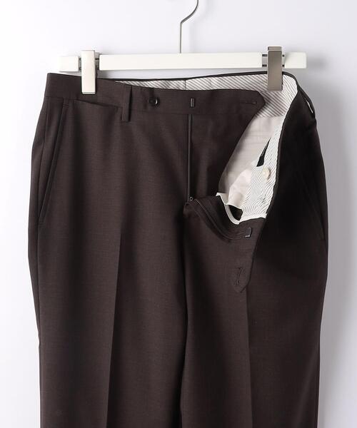 green label relaxing（グリーンレーベルリラクシング）の「＜DRAGO（ドラゴ）＞トロ無地 HX ノープリーツ スーツパンツ（スーツパンツ・メンズ・ダークブラウン/ロイヤルブルー・76ｃｍ/80ｃｍ/84ｃｍ/88ｃｍ/92cm/72cm）」の5枚目の写真