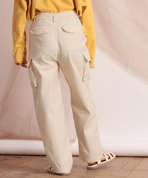 cepo（セポ）の「レースキリカエカーゴパンツ（カーゴパンツ・レディース・オフホワイト/オリーブ・M）」の4枚目の写真