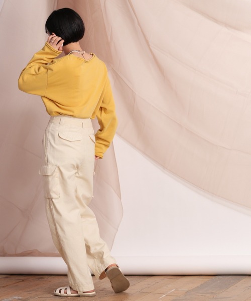 cepo（セポ）の「レースキリカエカーゴパンツ（カーゴパンツ・レディース・オフホワイト/オリーブ・M）」の6枚目の写真