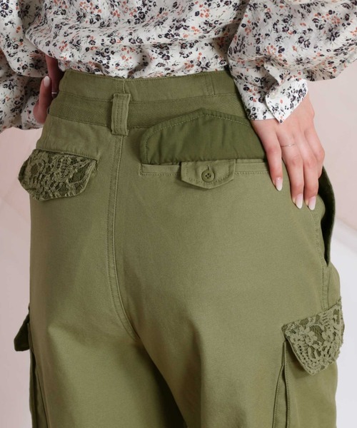 cepo（セポ）の「レースキリカエカーゴパンツ（カーゴパンツ・レディース・オフホワイト/オリーブ・M）」の15枚目の写真