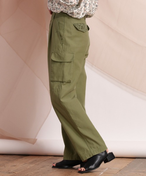 cepo（セポ）の「レースキリカエカーゴパンツ（カーゴパンツ・レディース・オフホワイト/オリーブ・M）」の10枚目の写真