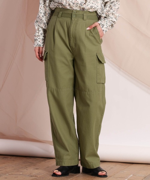 cepo（セポ）の「レースキリカエカーゴパンツ（カーゴパンツ・レディース・オフホワイト/オリーブ・M）」の9枚目の写真