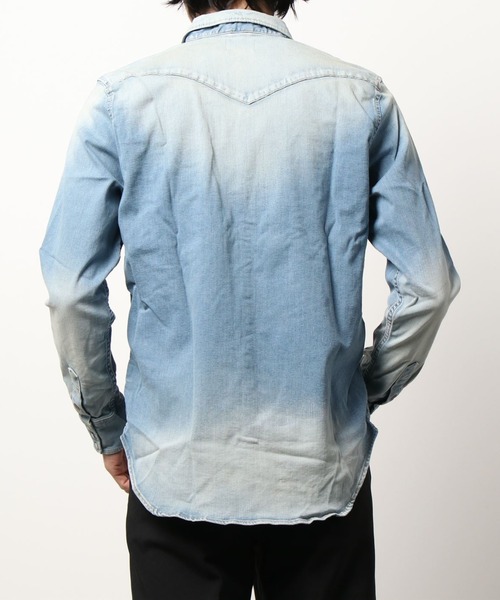 Big John（ビッグジョン）の「BIGJOHN/ビッグジョン/デニムシャツ（シャツ/ブラウス・メンズ・ブルー・SMALL/MEDIUM/LARGE/X-SMALL）」の3枚目の写真