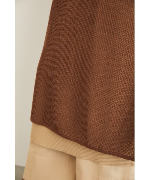 M_（エムアンダーバー）の「【M_】MESH KNIT ドレス（ワンピース・レディース・ブラック/ブラウン/ライトグリーン・FREE）」の14枚目の写真