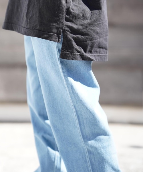 Cookman クックマン シェフパンツ イージーパンツ Denim Light Blue