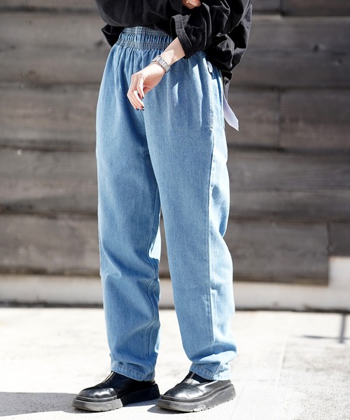 Cookman クックマン シェフパンツ イージーパンツ Denim Light Blue