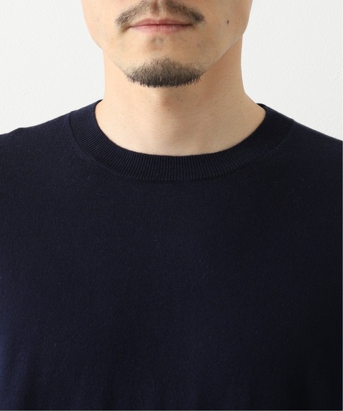 417 EDIFICE（フォーワンセブンエディフィス）の「ハイゲージライトウエイトプルオーバー（ニット/セーター・メンズ・ホワイト/ネイビー・SMALL/MEDIUM/LARGE）」の8枚目の写真