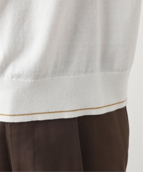 417 EDIFICE（フォーワンセブンエディフィス）の「ハイゲージライトウエイトプルオーバー（ニット/セーター・メンズ・ホワイト/ネイビー・SMALL/MEDIUM/LARGE）」の16枚目の写真