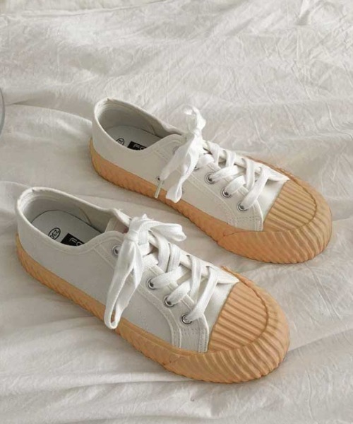 MANGROVE（マングローブ）の「ガムソールベーシックスニーカー（スニーカー・レディース・ホワイト/ライトブルー/ブラック/ベージュ/ミント/ホワイト×ブラック/ライトピンク/ホワイト×ブラウン・SMALL/MEDIUM/LARGE）」の3枚目の写真