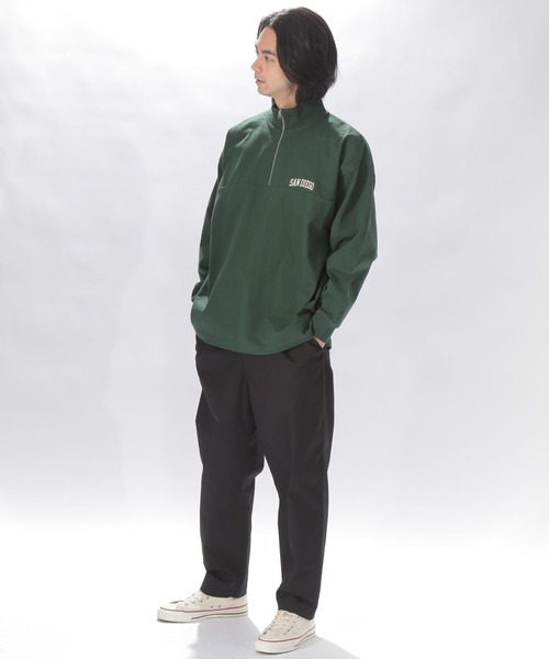 niko and...（ニコアンド）の「スタンドハーフジッププルオーバー（Tシャツ/カットソー・メンズ・ネイビー/オフホワイト/グリーン・MEDIUM/LARGE）」の5枚目の写真