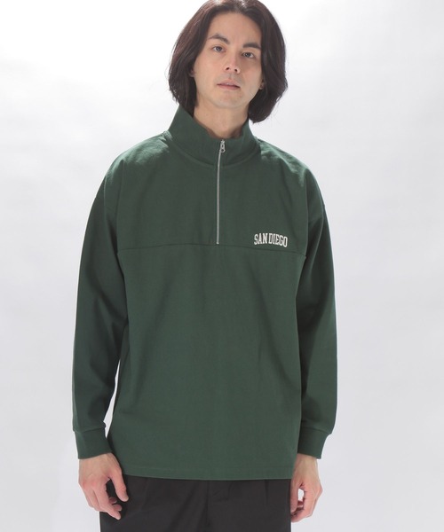 niko and...（ニコアンド）の「スタンドハーフジッププルオーバー（Tシャツ/カットソー・メンズ・ネイビー/オフホワイト/グリーン・MEDIUM/LARGE）」の20枚目の写真