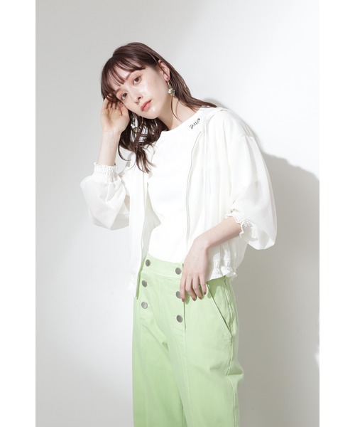 JILL STUART(ジルスチュアート)の「◆シアーフーディー(ブルゾン・レディース・ブルー/ホワイト/ブラック・FREE)」の5枚目の写真