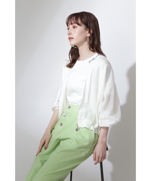 JILL STUART(ジルスチュアート)の「◆シアーフーディー(ブルゾン・レディース・ブルー/ホワイト/ブラック・FREE)」の8枚目の写真