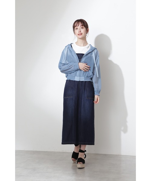 JILL STUART(ジルスチュアート)の「◆シアーフーディー(ブルゾン・レディース・ブルー/ホワイト/ブラック・FREE)」の9枚目の写真