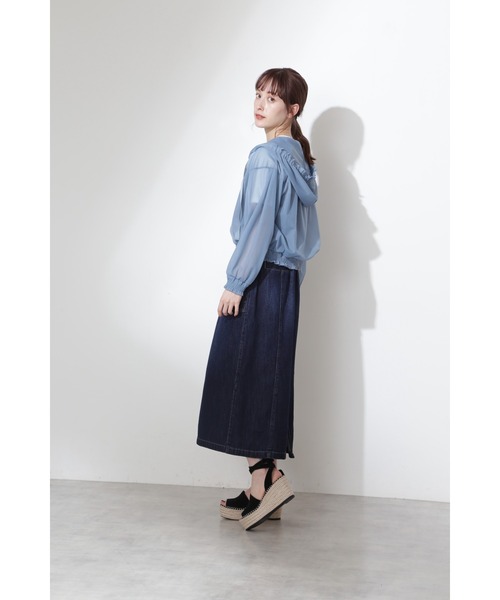 JILL STUART(ジルスチュアート)の「◆シアーフーディー(ブルゾン・レディース・ブルー/ホワイト/ブラック・FREE)」の10枚目の写真