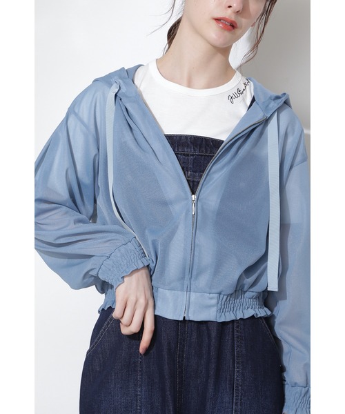 JILL STUART(ジルスチュアート)の「◆シアーフーディー(ブルゾン・レディース・ブルー/ホワイト/ブラック・FREE)」の13枚目の写真