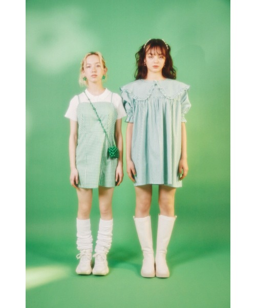 WC（ダブル シー）の「ギンガムミニキャミワンピース（ワンピース・レディース・ブラック/ピンク/ブルー/グリーン・FREE）」の10枚目の写真