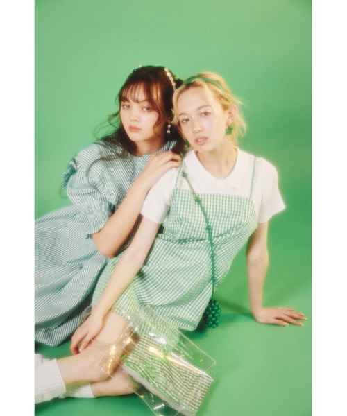 WC（ダブル シー）の「ギンガムミニキャミワンピース（ワンピース・レディース・ブラック/ピンク/ブルー/グリーン・FREE）」の9枚目の写真