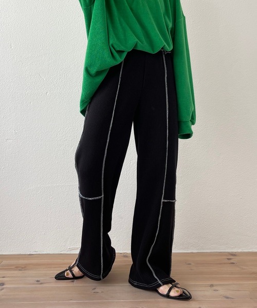 wee9s（ウィークス）の「relax wafflel pants / リラックスワッフル