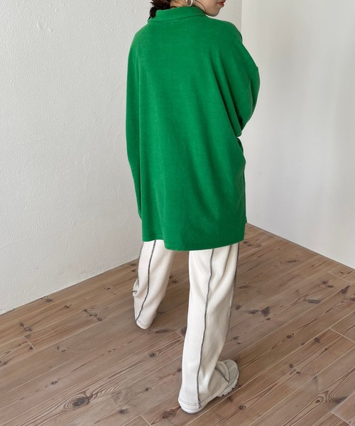 wee9s(ウィークス)の「relax wafflel pants / リラックスワッフルパンツ(スウェットパンツ・レディース・ホワイト/ブラック・FREE)」の12枚目の写真