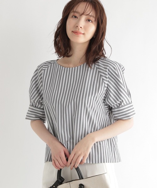 ブラウス シャツ ストライプシャツ レディース Andemiu（アンデミュウ）の「ストライプシャツ275478（シャツ