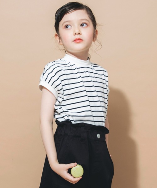 BRANSHES(ブランシェス)の「シンプル半袖Tシャツ(Tシャツ/カットソー・キッズ・ブラック/オフホワイト/その他・90/100/110/120/130/150/140)」の1枚目の写真