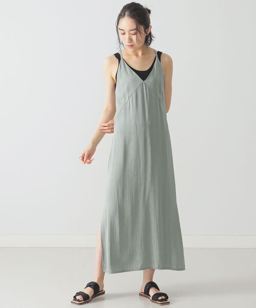 BEAMS LIGHTS（ビームスライツ）の「DESIGNERS SOCIETY / キャミソール ドレス（ワンピース・レディース・グリーン/ホワイト系その他7・X-SMALL）」の8枚目の写真