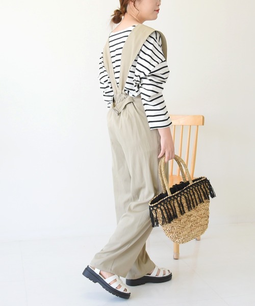 sango（sango）の「サロペット（サロペット/オーバーオール・レディース・ブラック/ベージュ・FREE）」の3枚目の写真