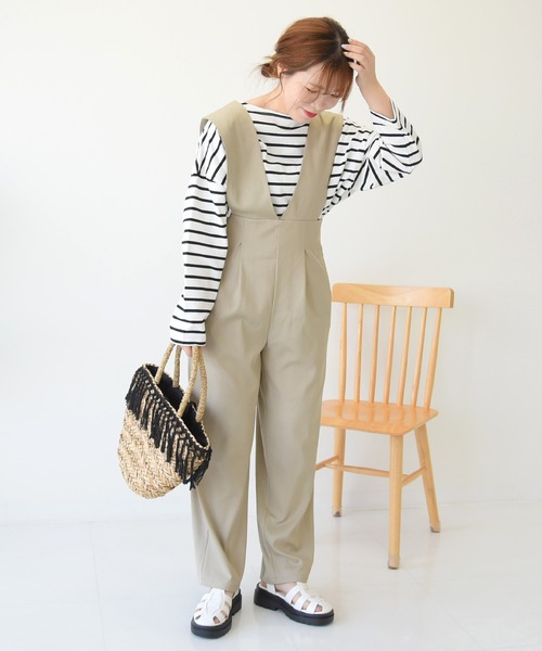 sango（sango）の「サロペット（サロペット/オーバーオール・レディース・ブラック/ベージュ・FREE）」の5枚目の写真