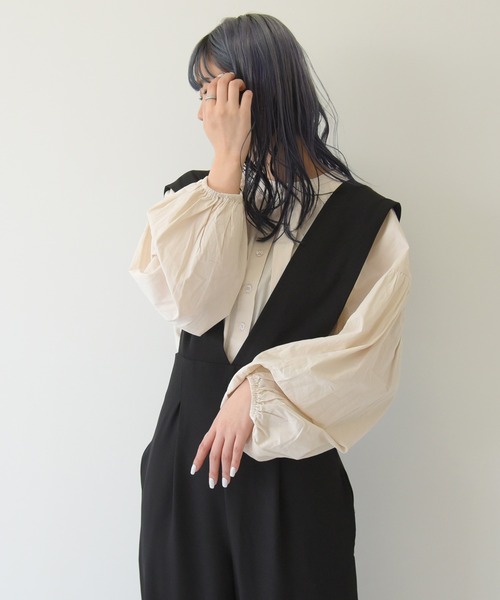 sango（sango）の「サロペット（サロペット/オーバーオール・レディース・ブラック/ベージュ・FREE）」の6枚目の写真