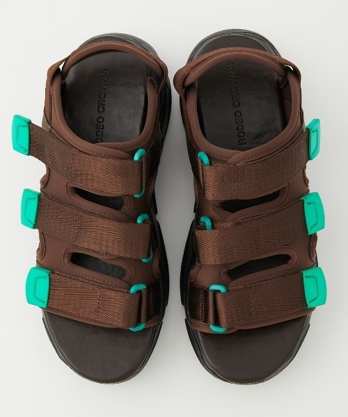 RODEO CROWNS WIDE BOWL(ロデオクラウンズワイドボウル)の「HOLD SPORTS SANDALS(サンダル・レディース・ブラウン/ブラック/オフホワイト・LARGE/MEDIUM)」の15枚目の写真